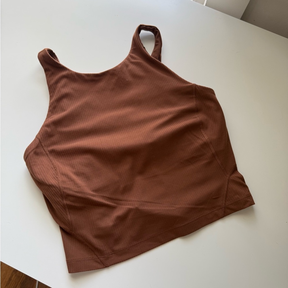 lululemon Ribbed High Neck in Roasted Brown